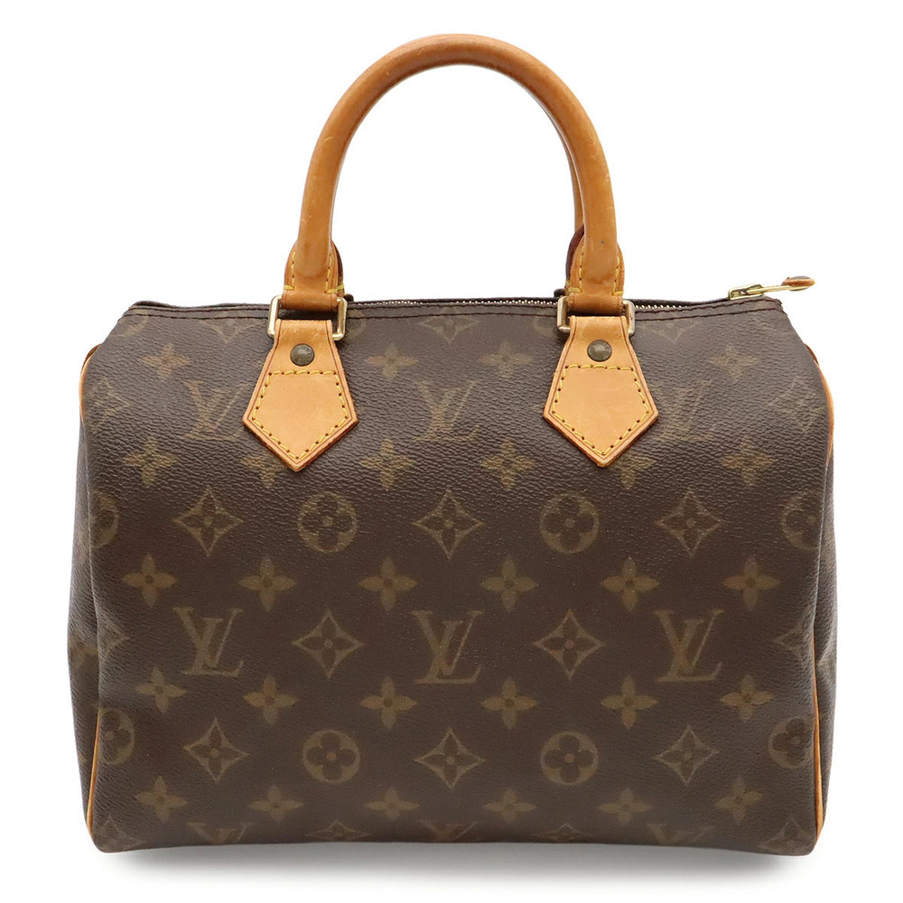 Louis Vuitton Monogram Speedy Boston Canvas Leather Brown